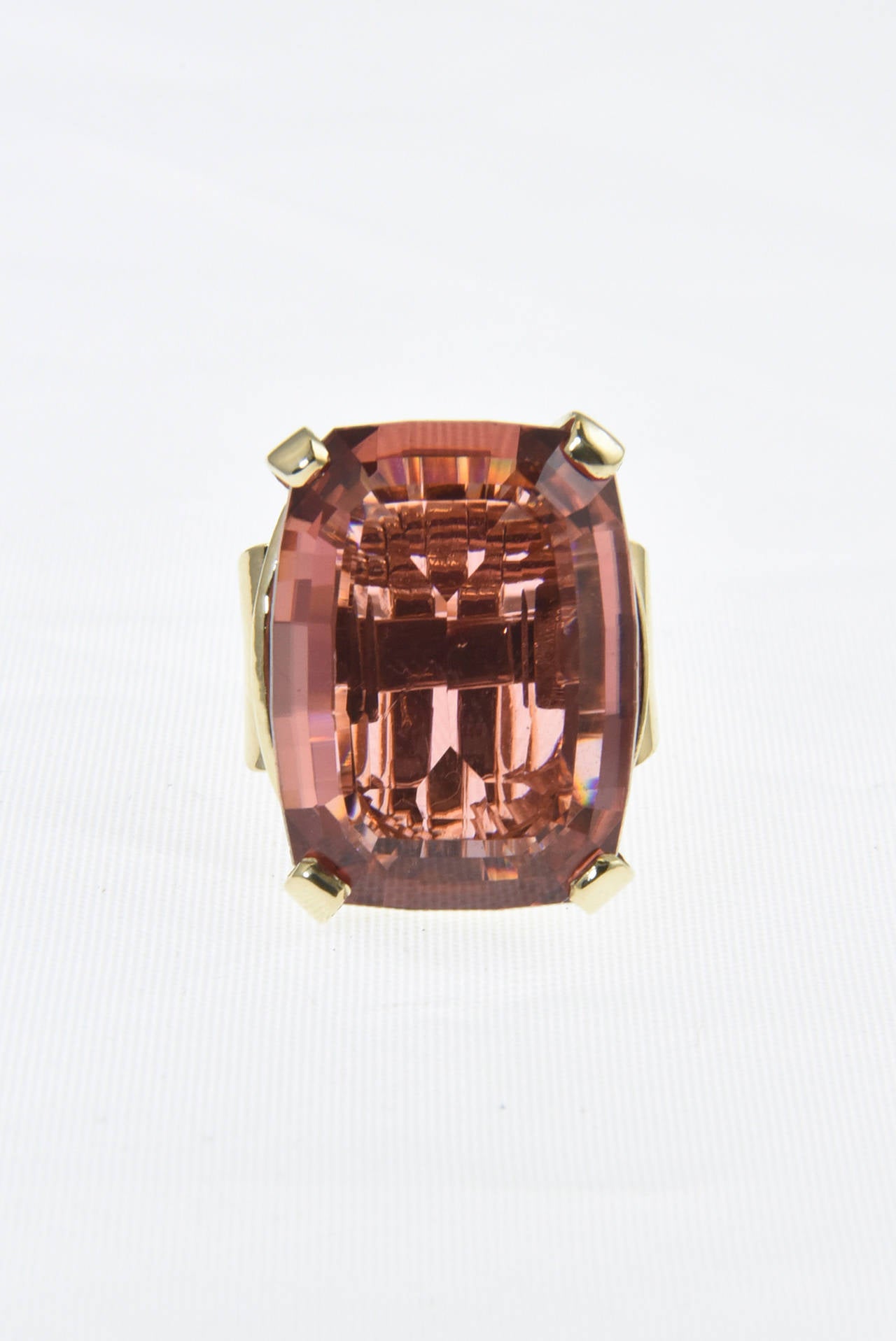 large pink tourmaline ring