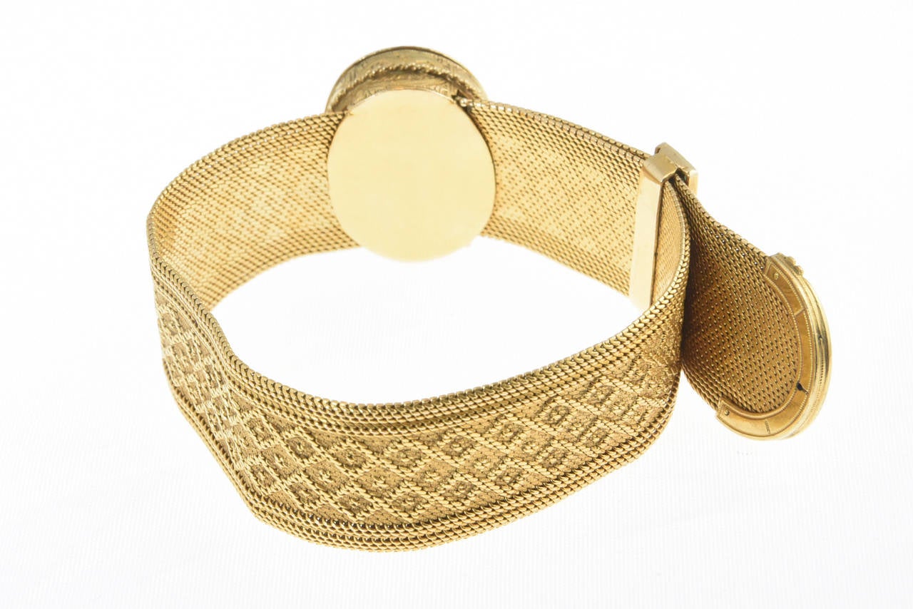 Hamilton Yellow Gold Diamond Buckle Bracelet Wristwatch 5