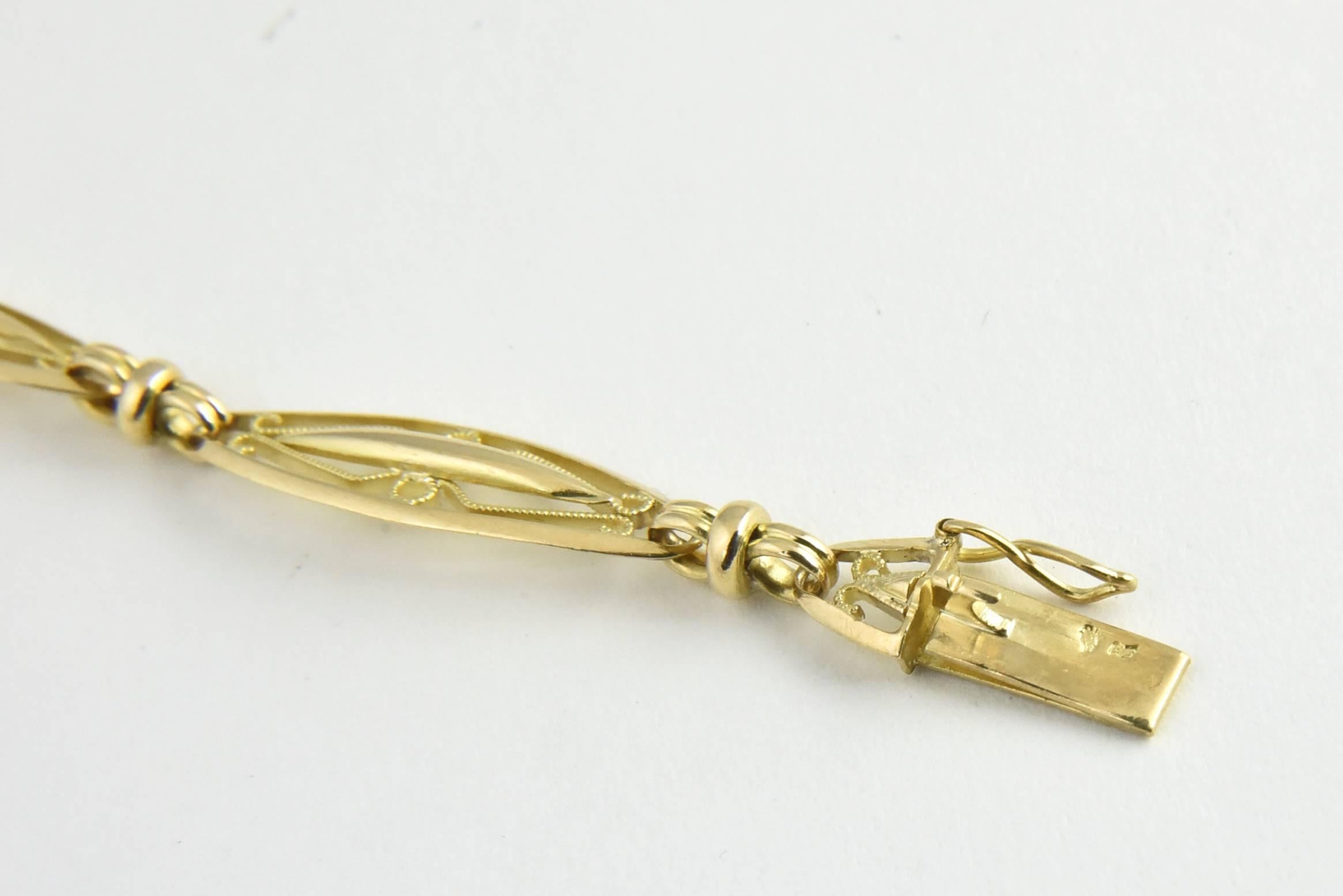 Art Deco Gay Frères Gold Link Bracelet 1