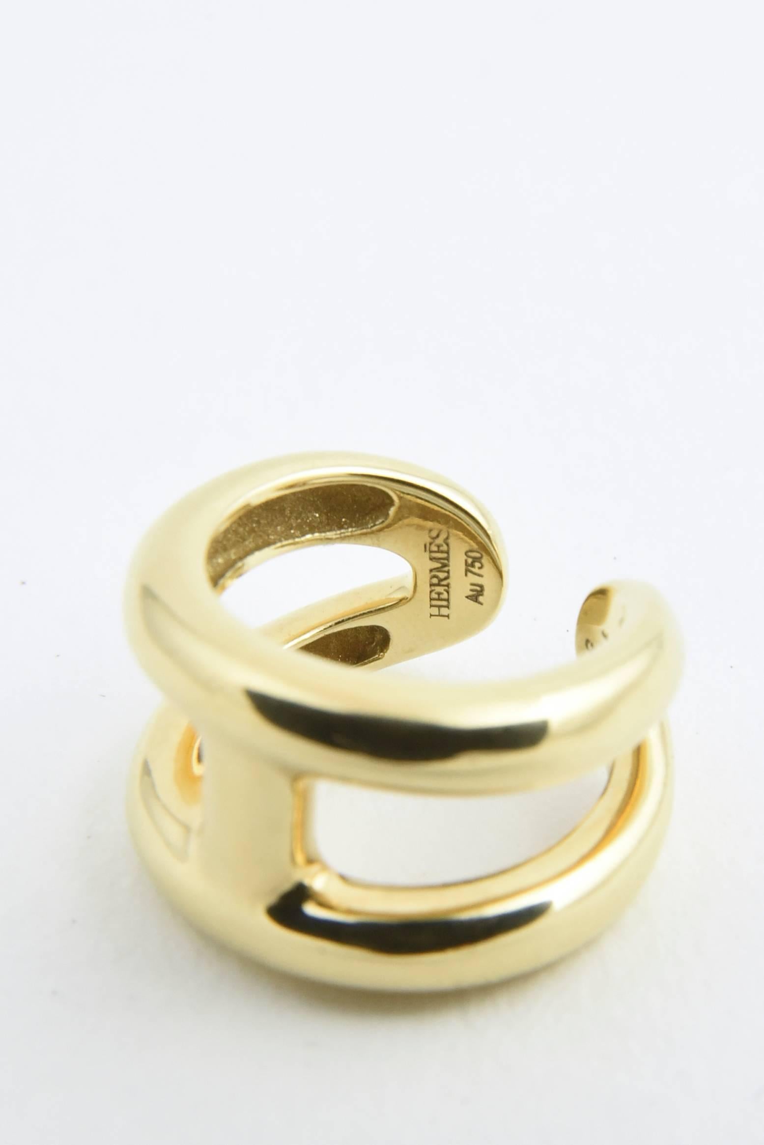 Hermès Osmose Gold Ring In New Condition In Miami Beach, FL