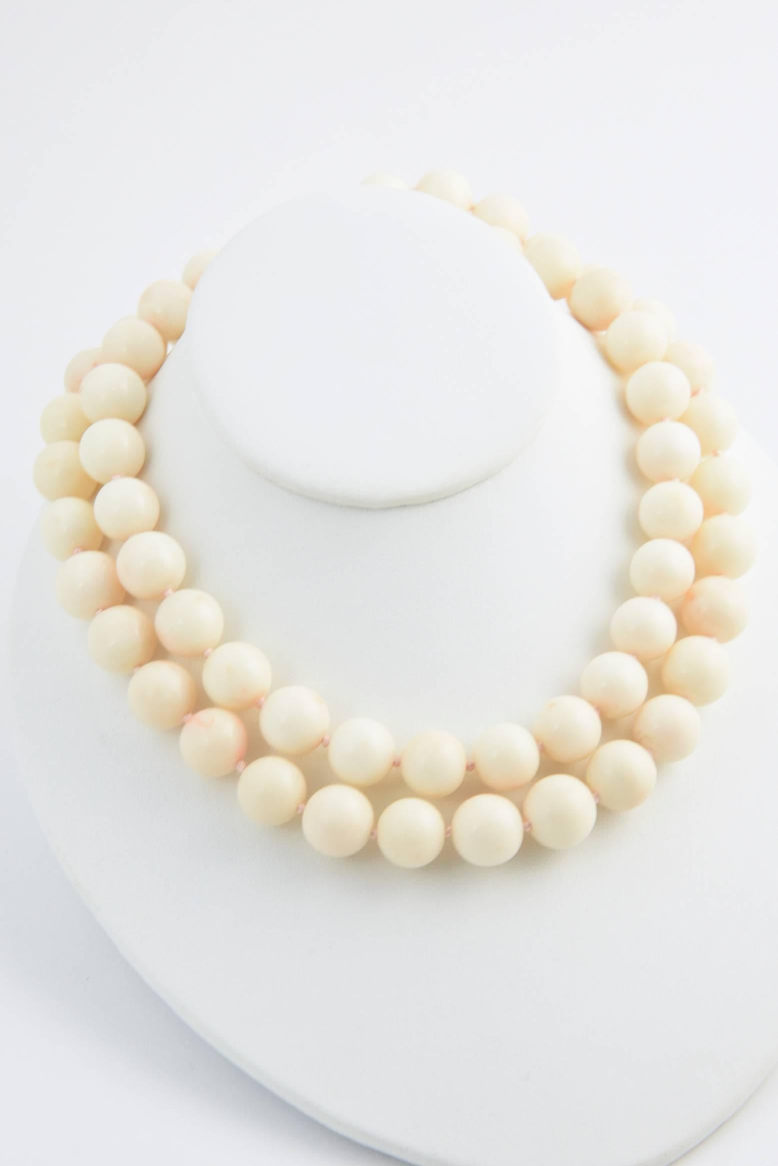 angel skin coral necklace