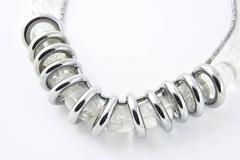1970s Lucite and Chrome Statement Necklace