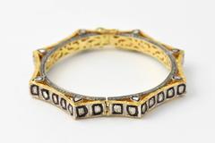 Diamond and Vermeil Bangle Bracelets (2 Available)