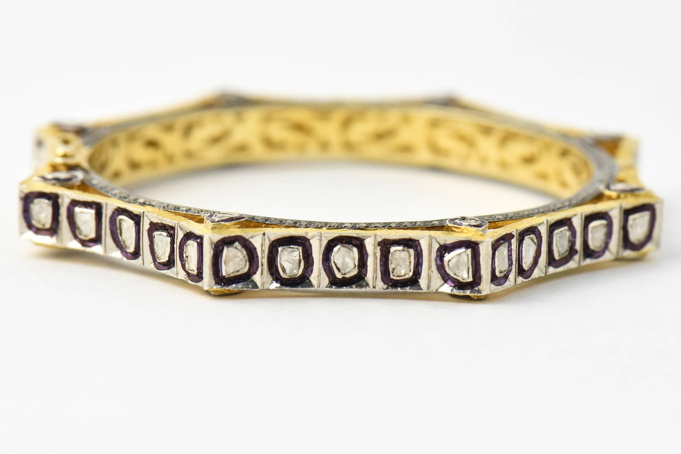 Bracelets jonc en diamants et vermeil (2 disponibles) en vente 2