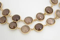 Smoky Topaz Gold Necklace