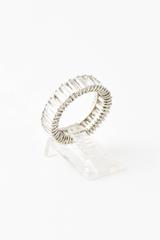 Mid-20th Century 5 Carat Emerald Cut Diamond Platinum Eternity Band Ring