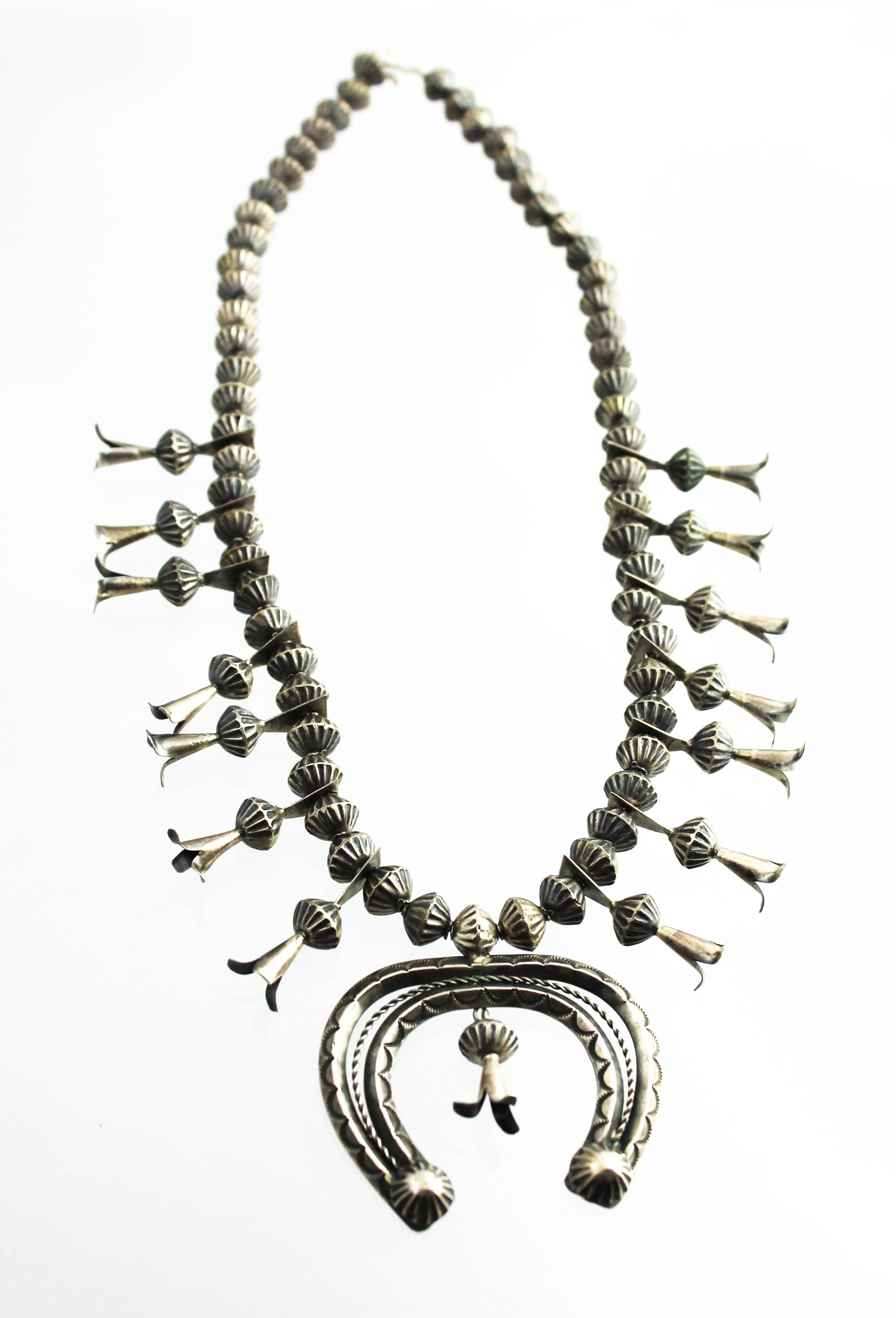 Silver Squash Blossom Necklace 1