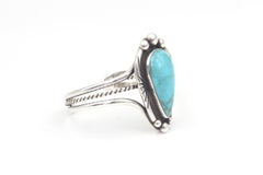 Southwestern Navajo Style Turquoise Sterling Silver Cuff Bracelet