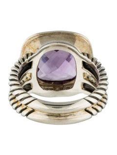 Yurman Amethyst Diamond Sterling Albion Ring