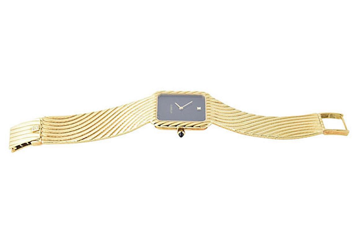 Women's 1960s Ladies Gubelin Gold Wave Watch
