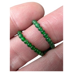 Natürliche, unbehandelte Guatamala-Jade-Fei-Cui-Perlen, 2,4 mm, 20"-Strang