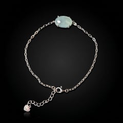 Bracelet en jade du Guatemala, naturel et non traité, très translucide