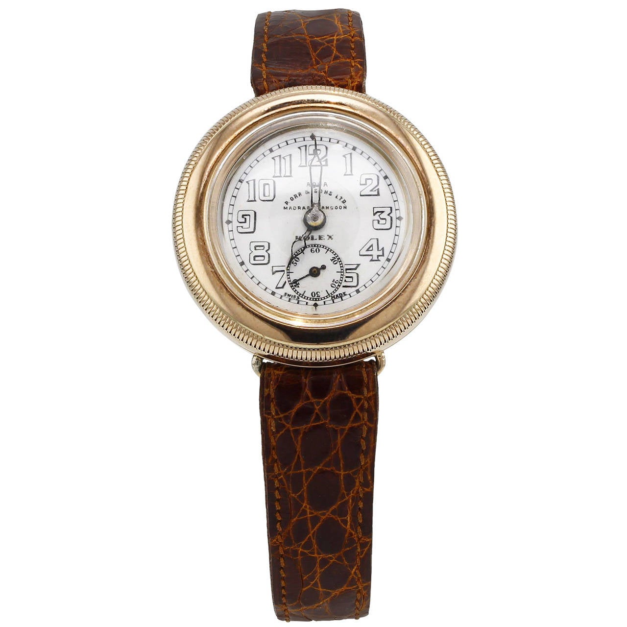 Rolex Lady's Rose Gold Prototype Submarine Aqua Wristwatch For Sale