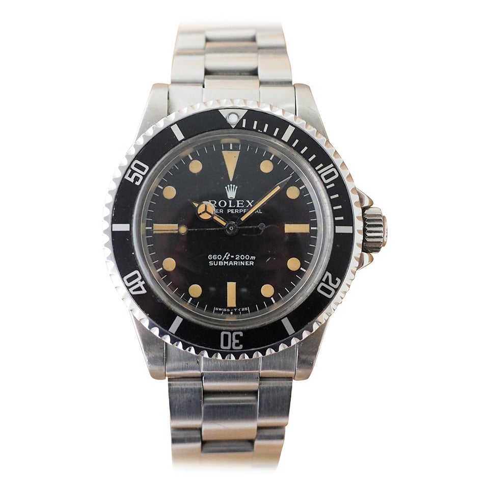 Rolex Stainless Steel Submariner Automatic Wristwatch Ref 5513 For Sale
