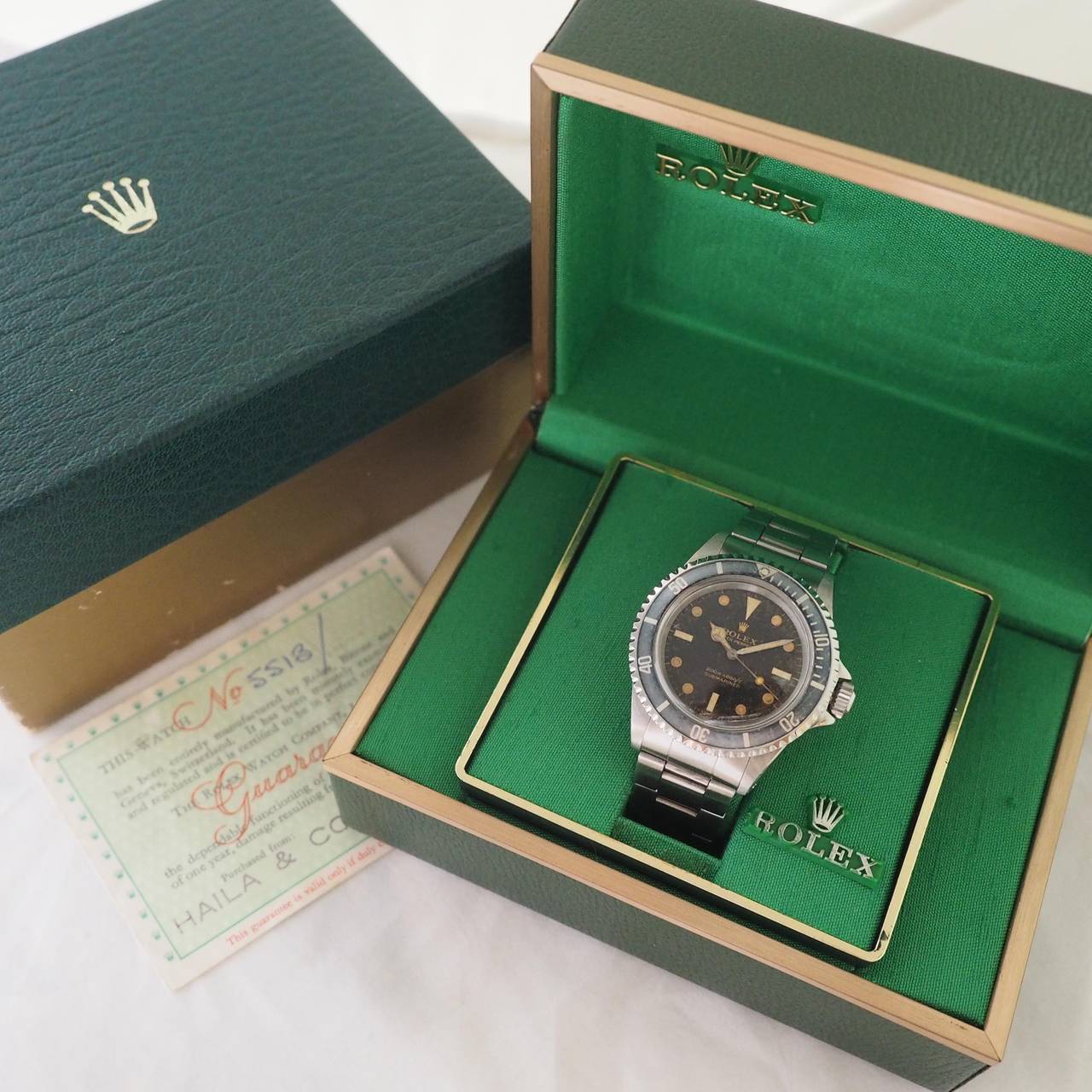 Rolex Stainless Steel Submariner Automatic Wristwatch Ref 5513 For Sale 2