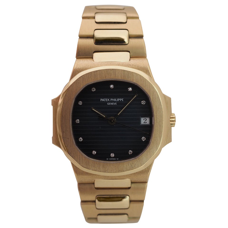 Patek Philippe Yellow Gold Automatic Wristwatch Ref 3800/1 For Sale