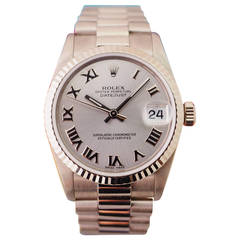 Rolex White Gold Datejust Medium Automatic Wristwatch Ref  78279