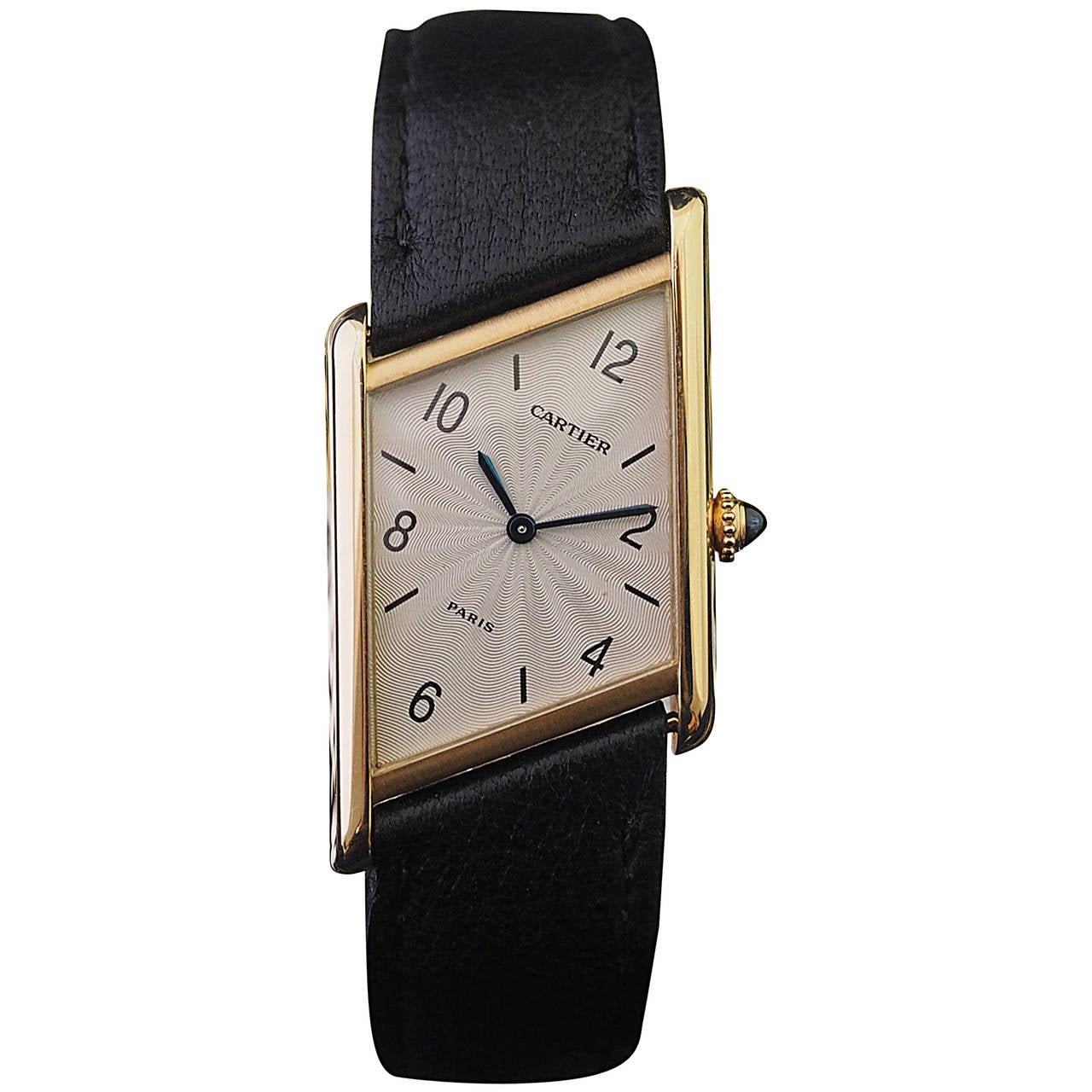 Cartier Yellow Gold Tank Asymetrique Limited Edition Wristwatch For Sale
