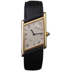 Vintage Cartier Yellow Gold Tank Asymetrique Limited Edition Wristwatch