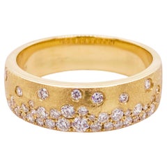 Bague Galaxy Diamond, .44 carat, or jaune 14 carats, Confetti Flush Cigar Band