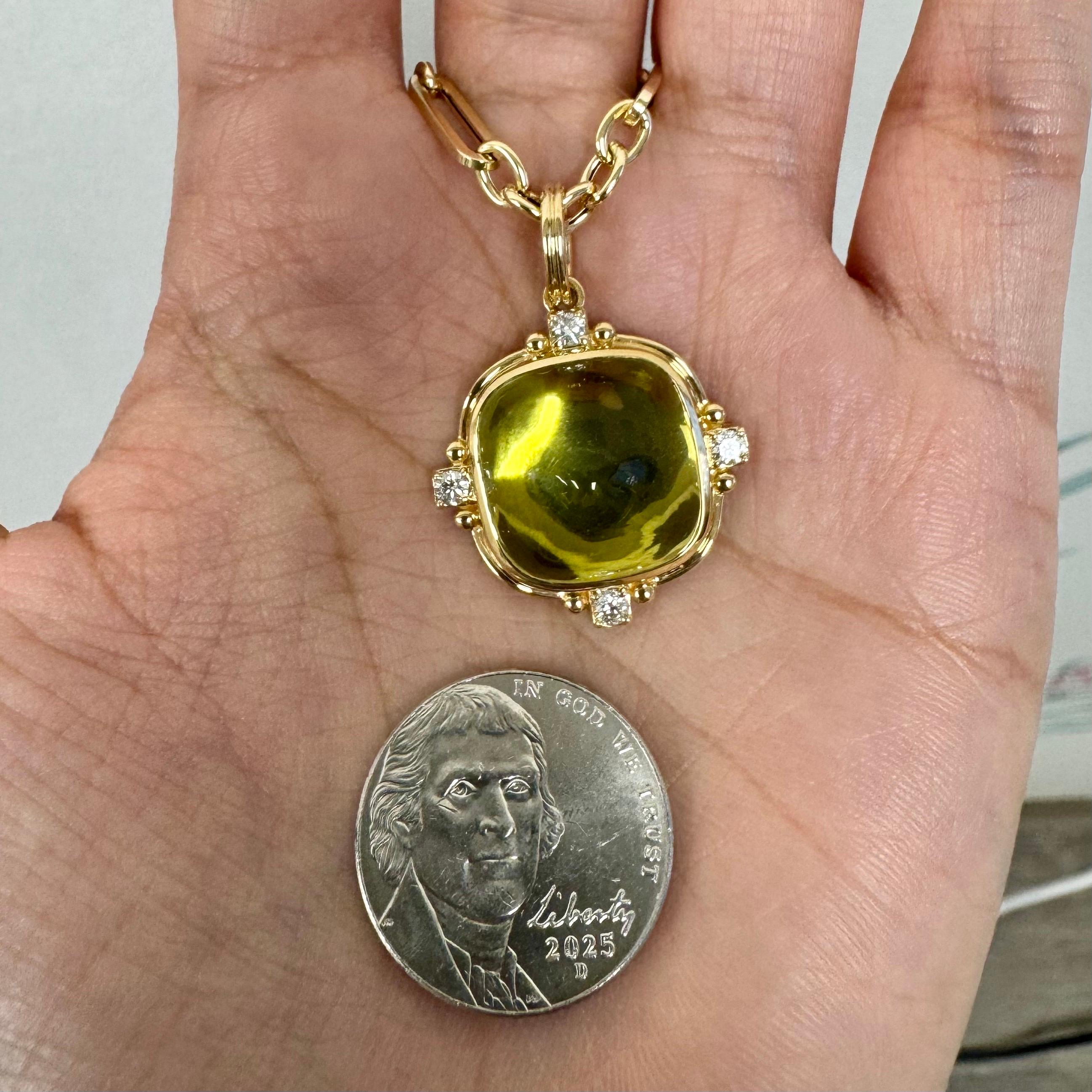 Created in 18 karat yellow gold
Lemon Quartz 16.50 carats approx.
Diamonds 0.20 carat approx.
Chain sold separately



 About the Designers ~ Dharmesh & Namrata

Drawing inspiration from little things, Dharmesh & Namrata Kothari have created an