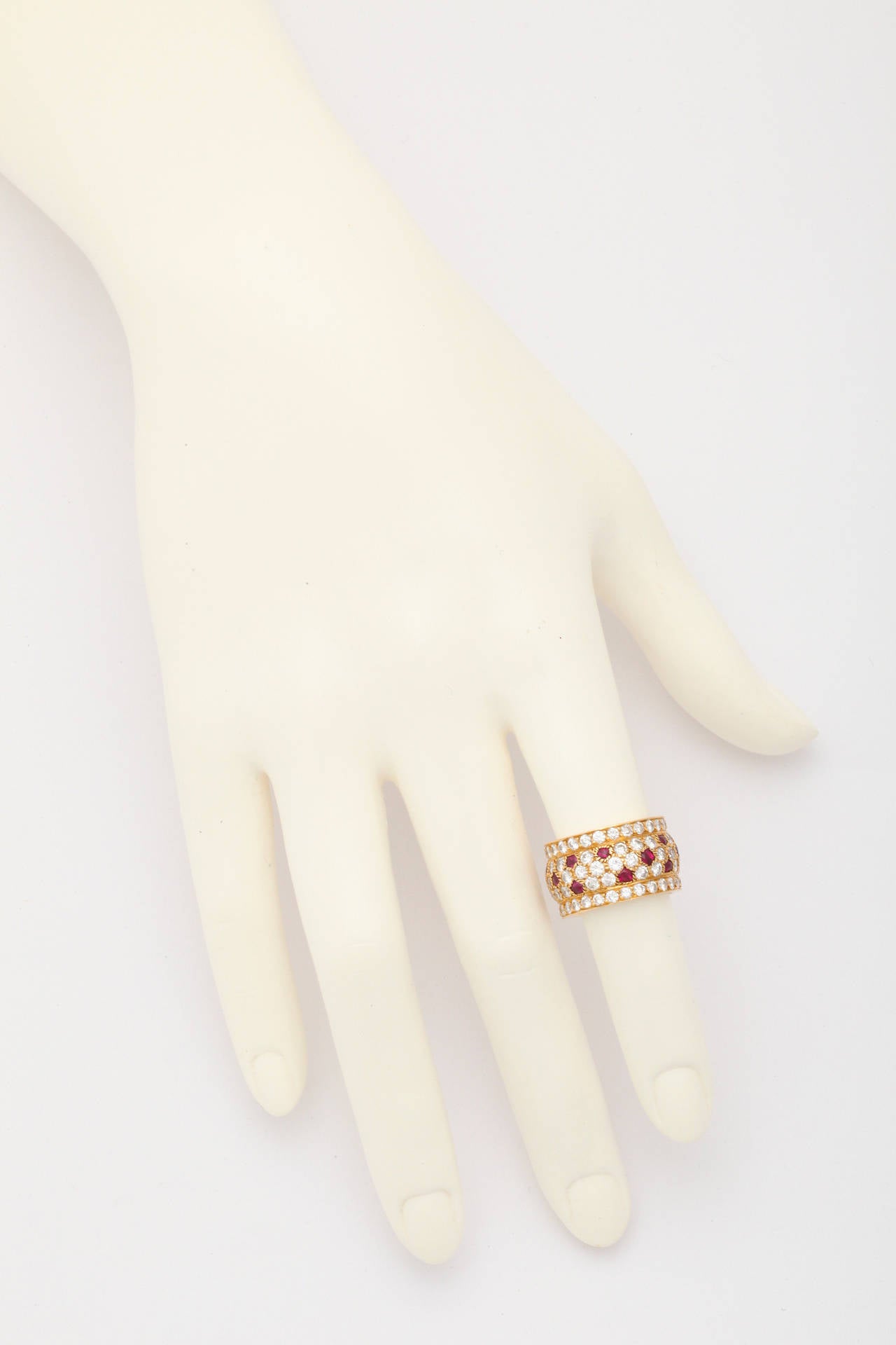 Cartier Ruby Diamond Gold Panthère Ring 3