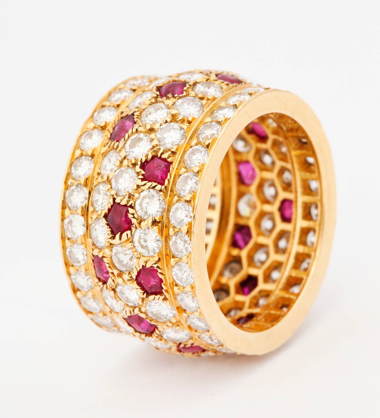 Cartier Ruby Diamond Gold Panthère Ring 1