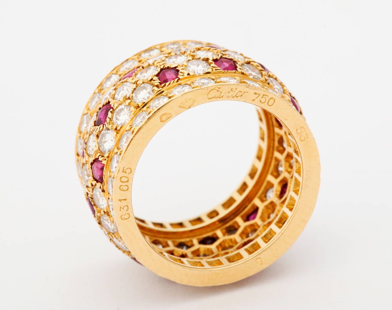 Cartier Ruby Diamond Gold Panthère Ring 2