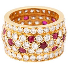 Cartier Ruby Diamond Gold Panthère Ring