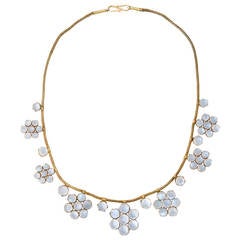 Antique Moonstone Gold Necklace 12