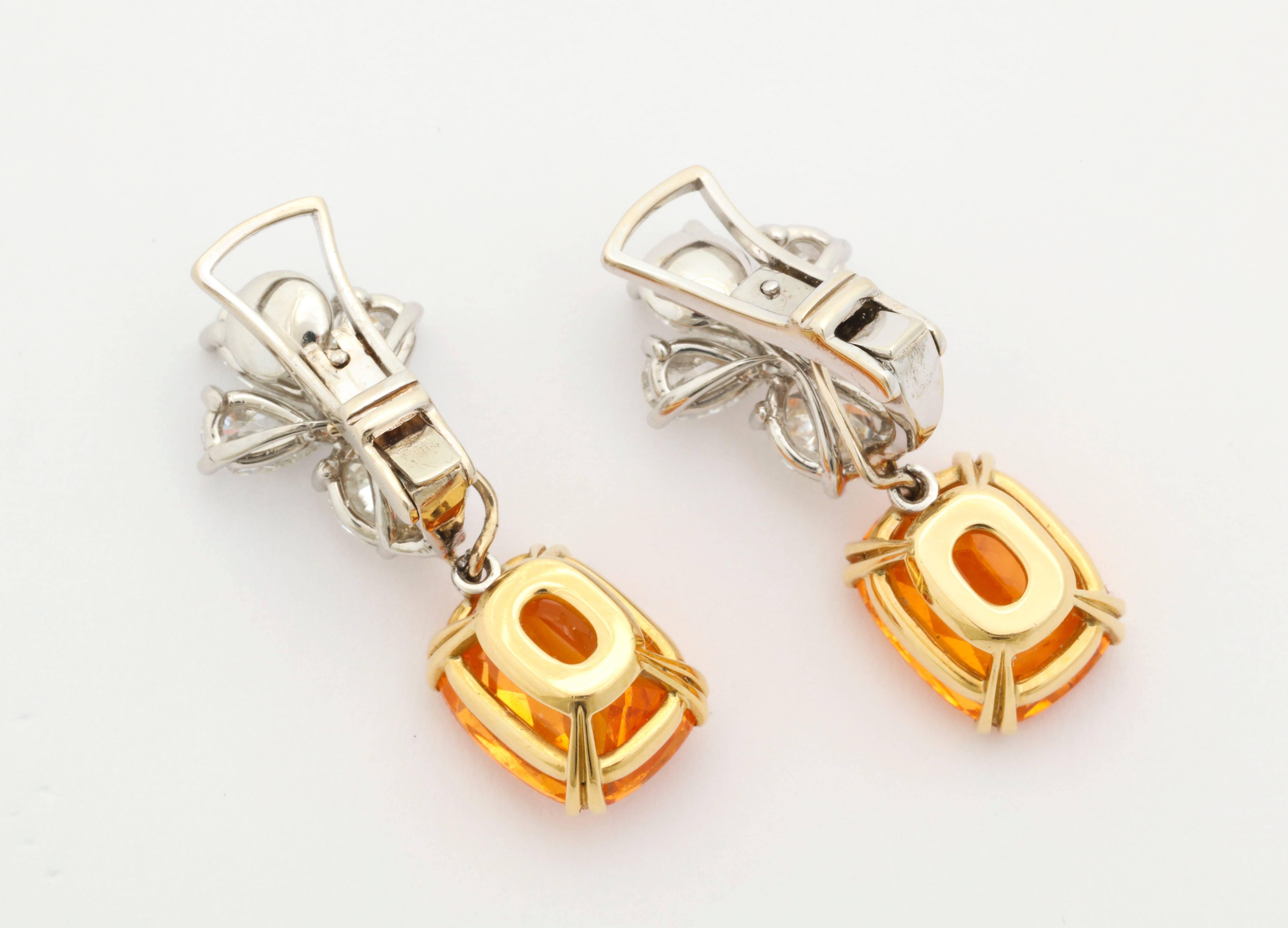 mandarine garnet earrings