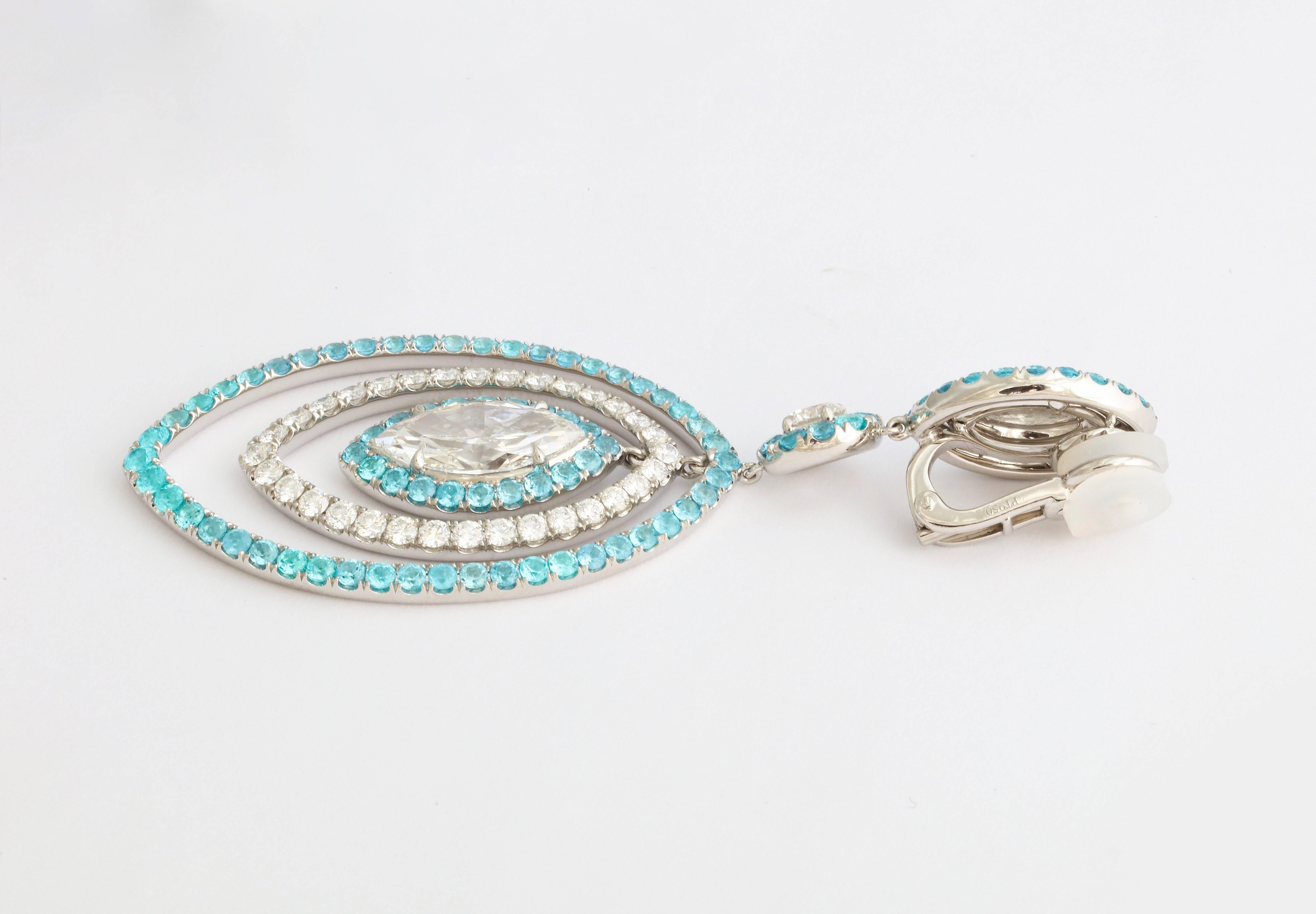 Paraiba tourmalines are coveted by collectors and have quickly risen to be amongst the most sought after gemstones.  Their blue-green color is completely unique and the bright glow that they exhibit makes them appear to be lit from within.  

These