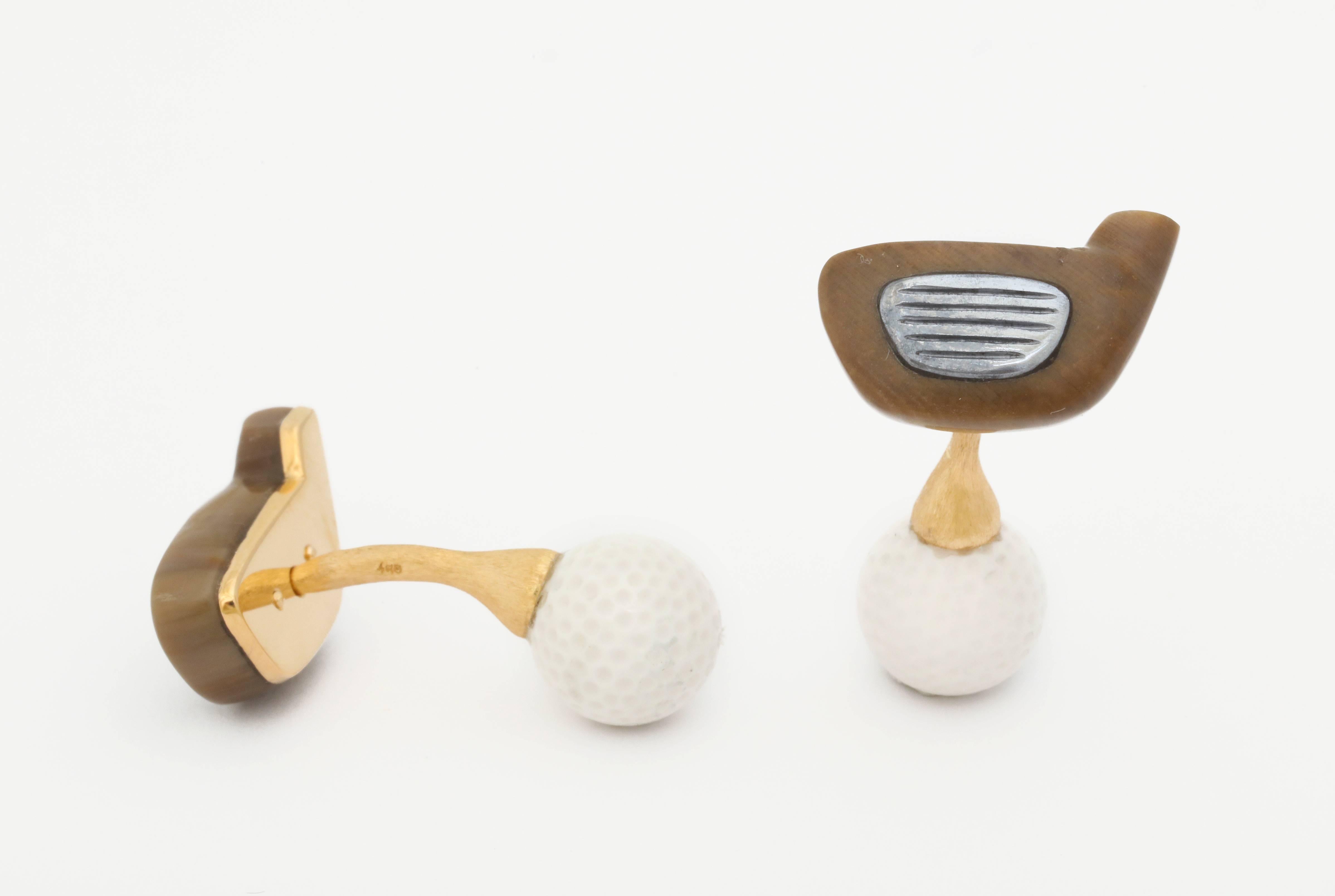 golf themed cufflinks