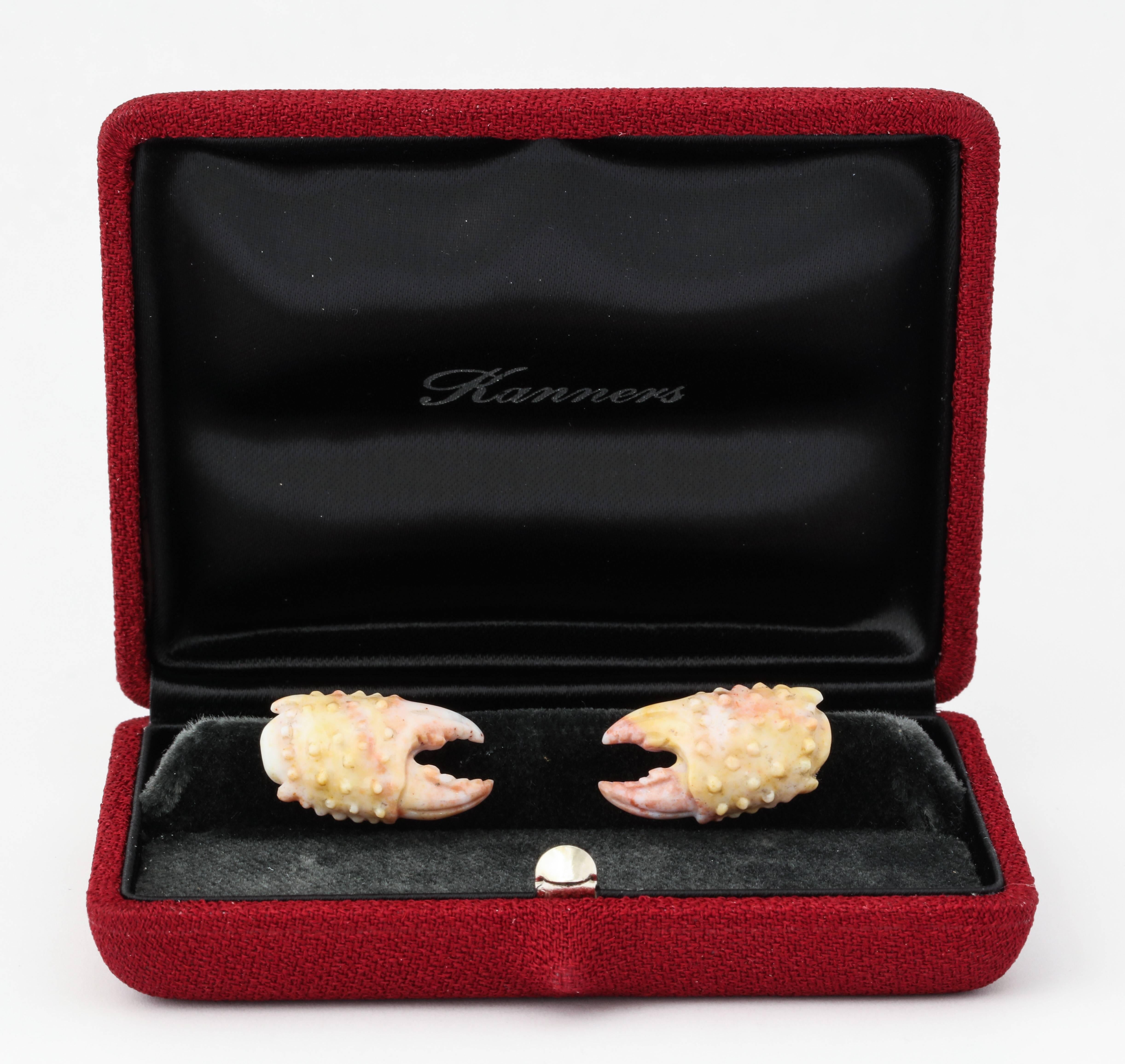 Michael Kanners Stone Crab Claw Cufflinks 2