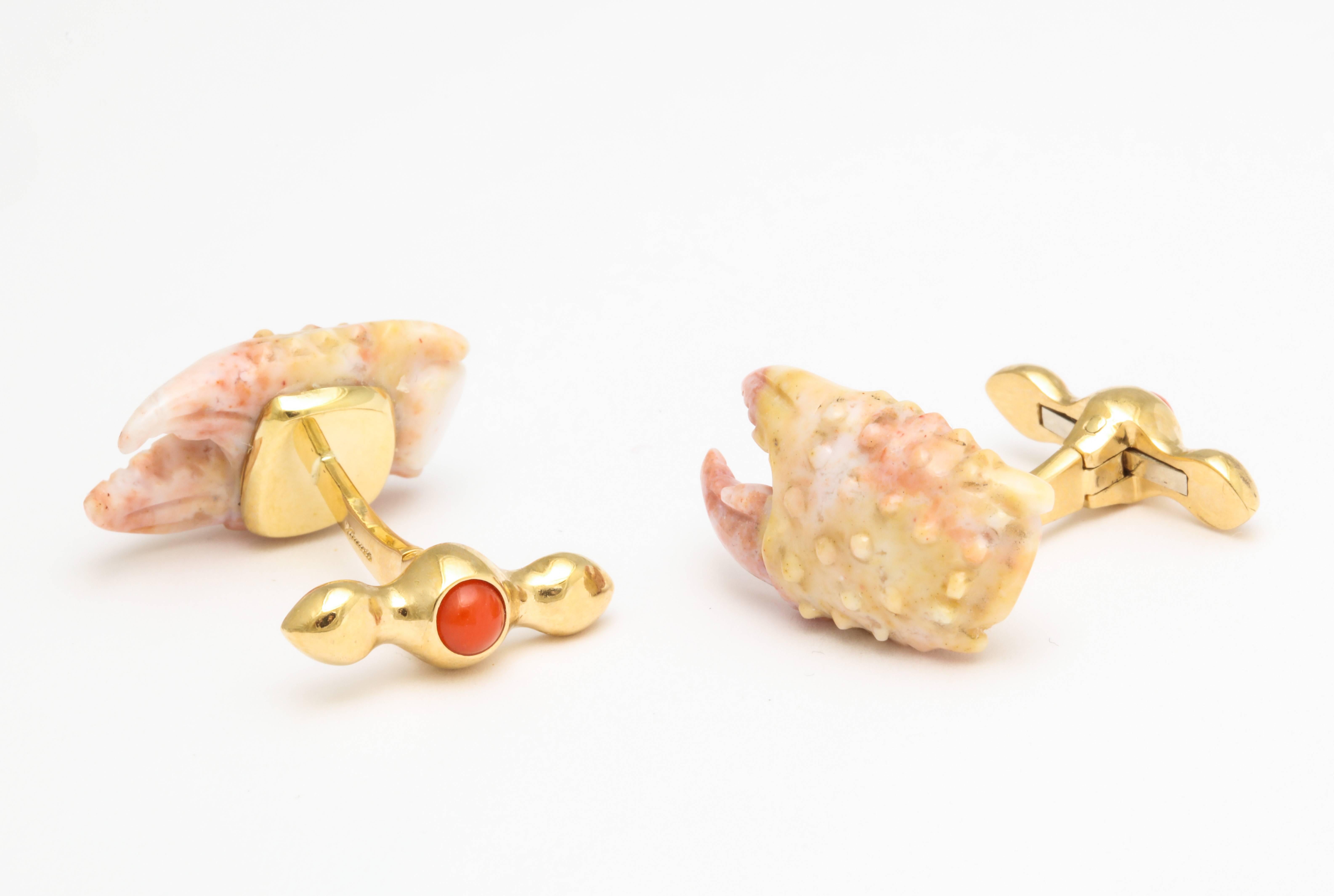 Michael Kanners Stone Crab Claw Cufflinks 3