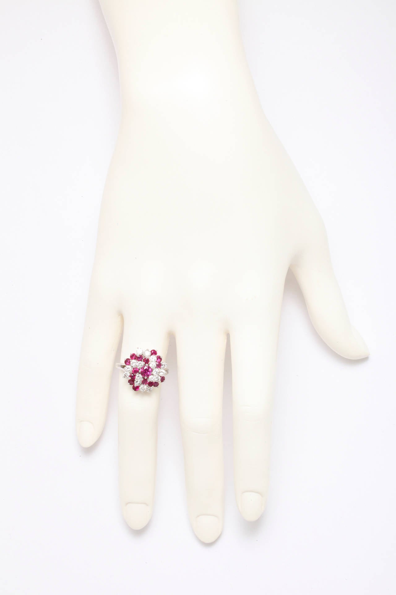Ruby Diamond Gold Cocktail Ring 2
