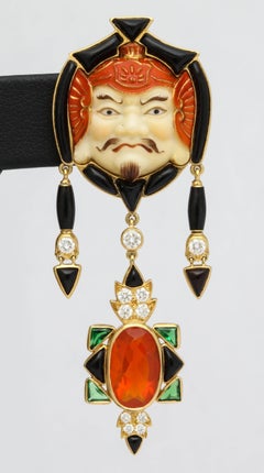 Marilyn Cooperman Japanese God of Fortune Earrings