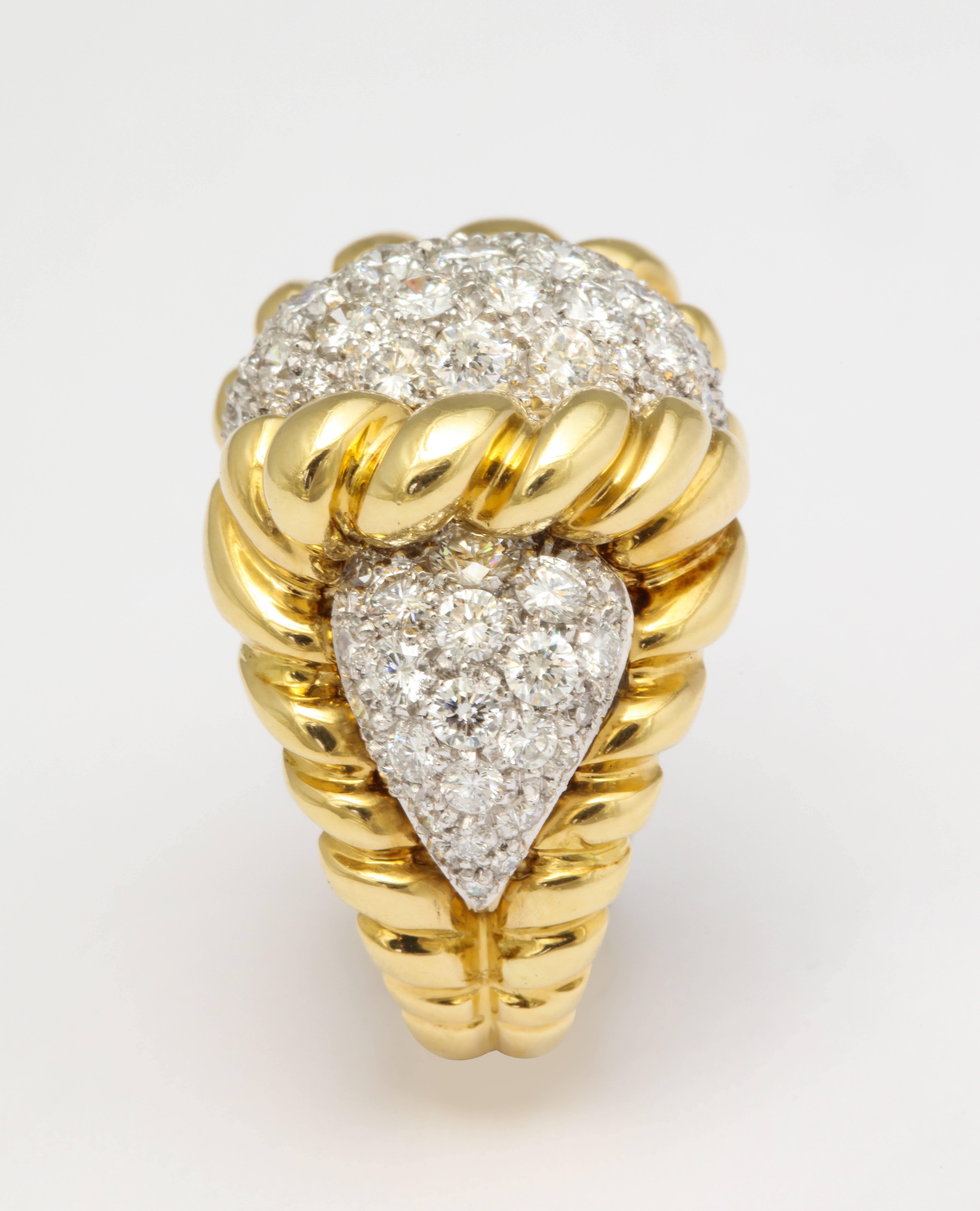 Gold and Diamond Cocktail Ring 3