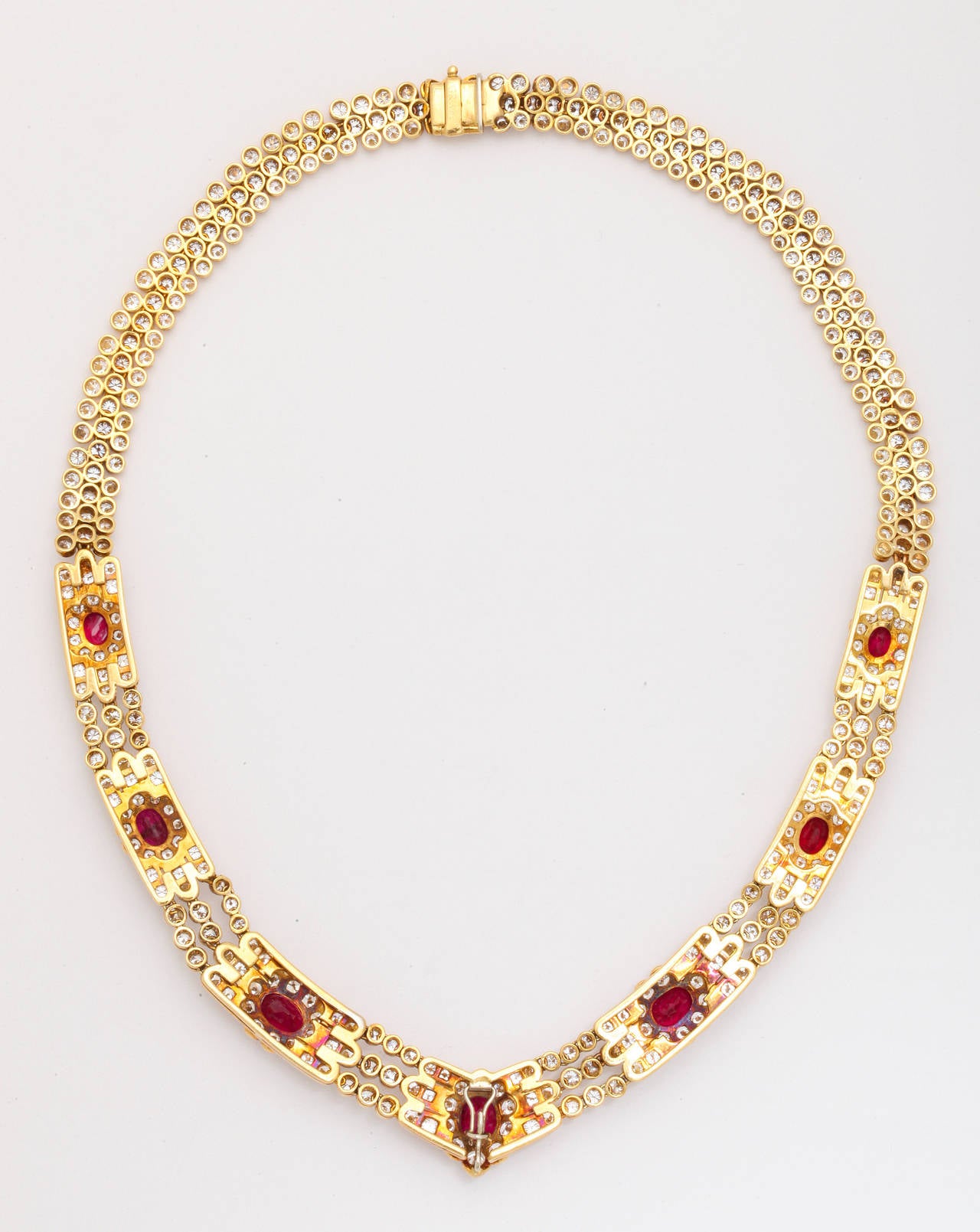 Graff Ruby Diamond Gold Necklace at 1stdibs
