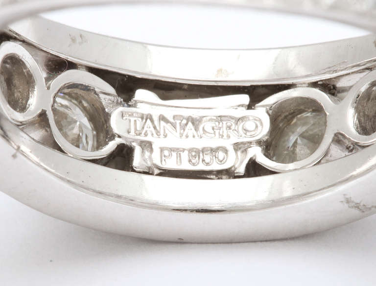 Tanagro Platinum and Diamond Ring 3