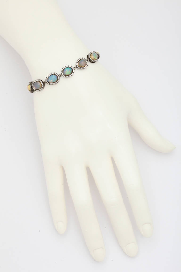 Opal Diamond Gold Bracelet 1