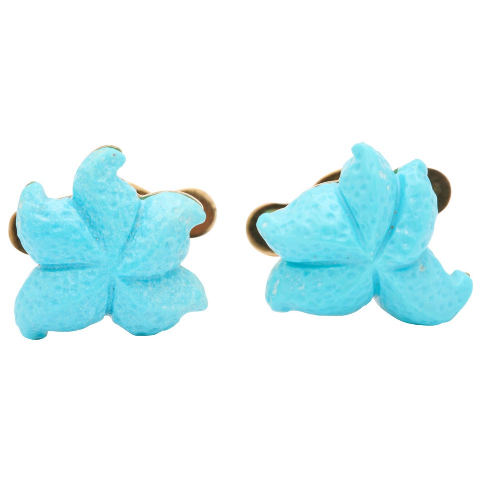 Michael Kanners Turquoise Starfish Cufflinks