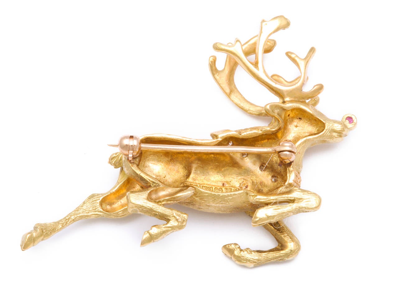 Women's Tiffany & Co. Red Nosed Reindeer Brooch