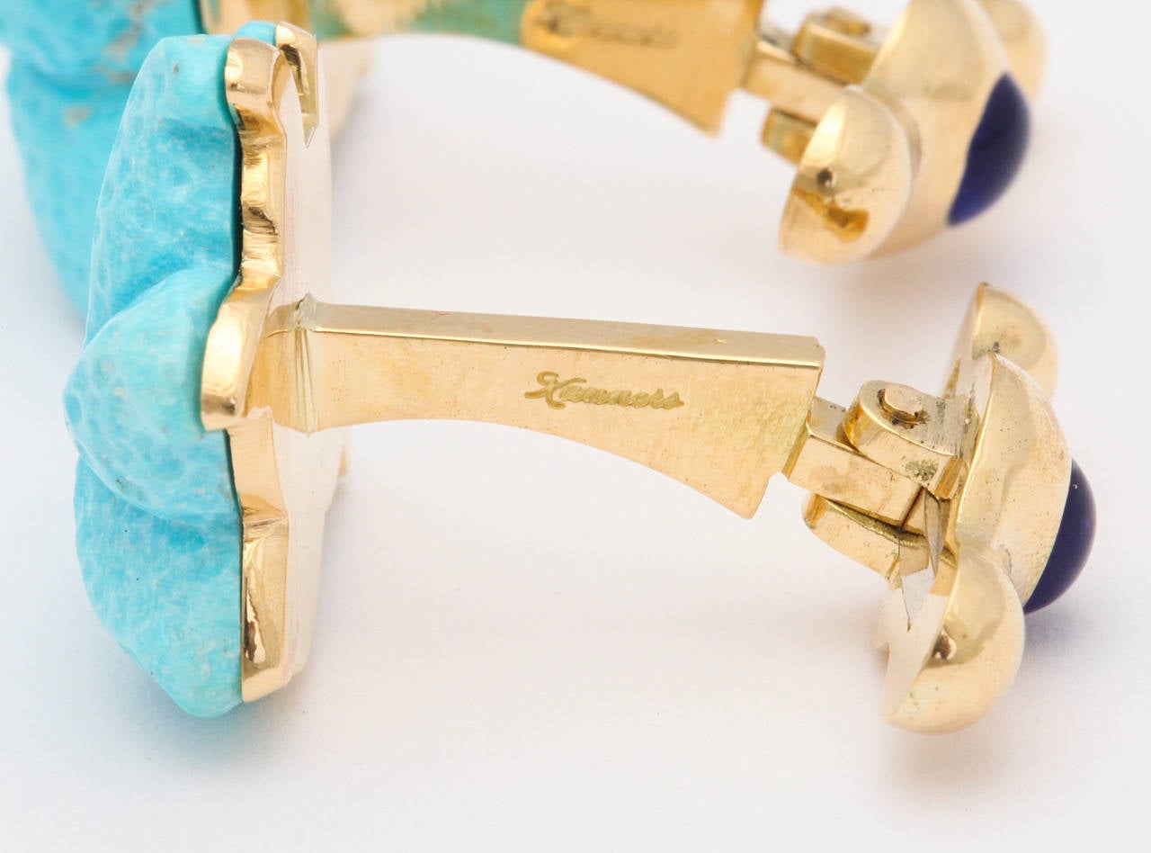 Michael Kanners Turquoise Starfish Cufflinks 2