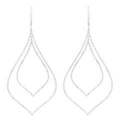 Hanging Double Teardrop Diamond Earrings