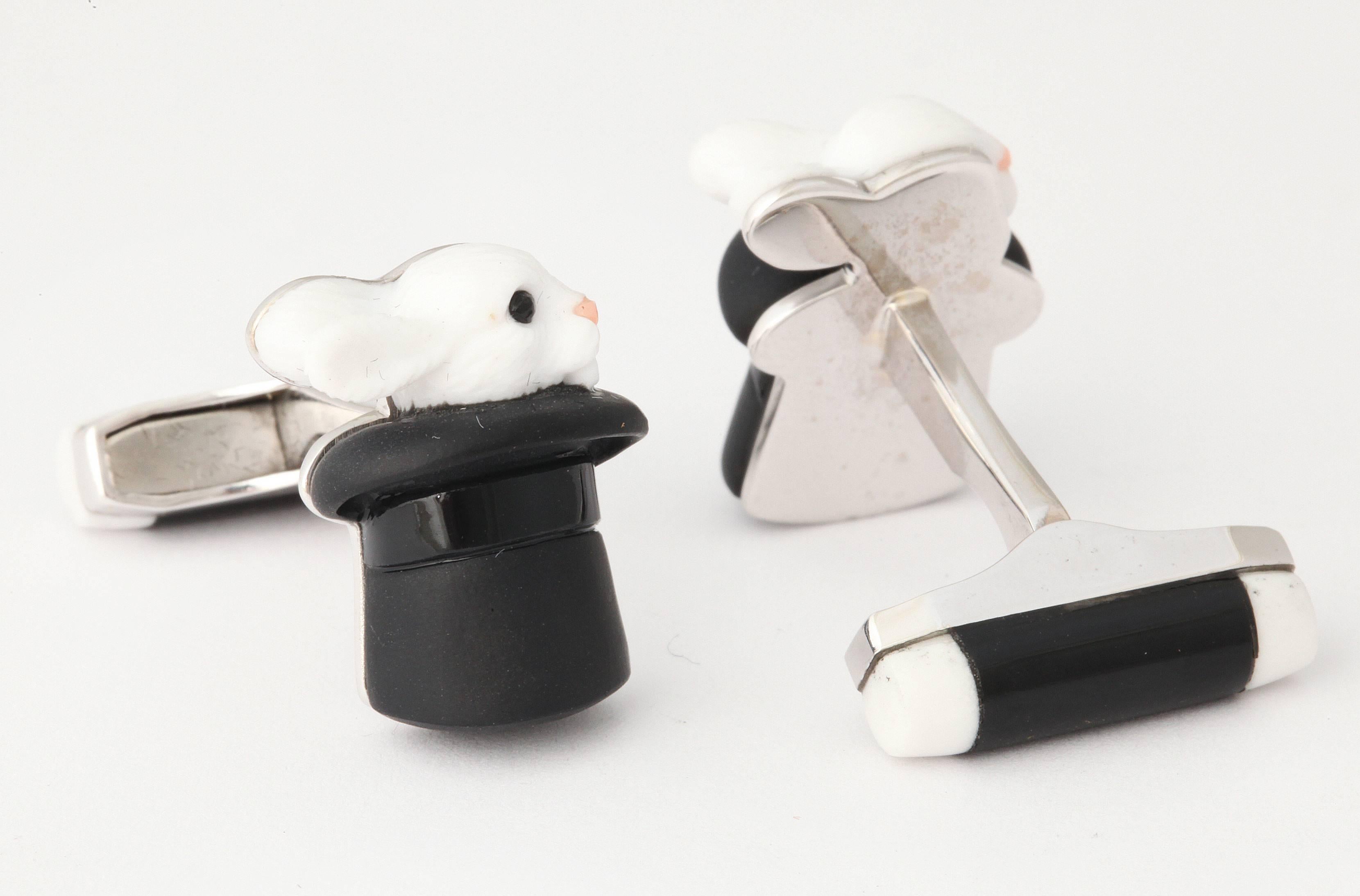 Rabbit Out of the Hat Cufflinks, by Michael Kanners 2