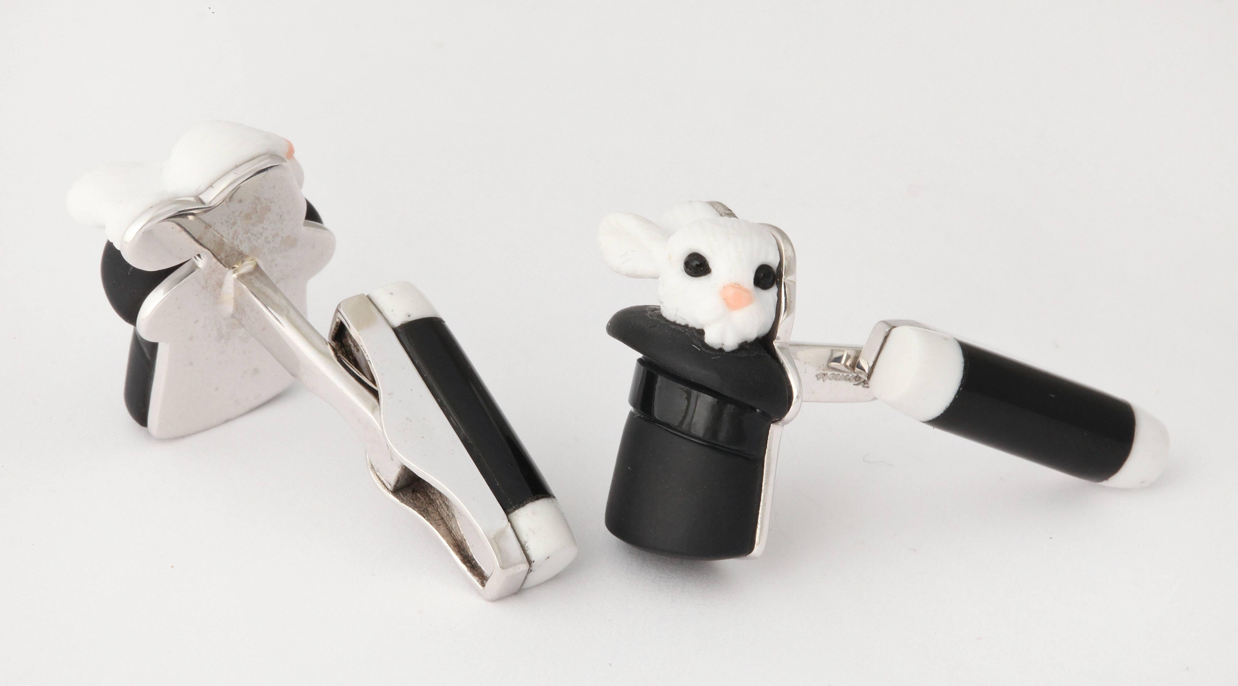 Rabbit Out of the Hat Cufflinks, by Michael Kanners 5