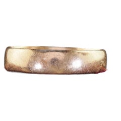 Antique Victorian 10K Yellow Gold Wide Wedding Band Ring - Size 9