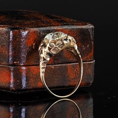Antique Victorian 14K Yellow Gold Old Mine Diamond Engagement Ring - GIA