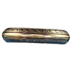 Vintage Art Deco Art Carved 14K Yellow Gold Engraved Wedding Band - Size 9 1/2